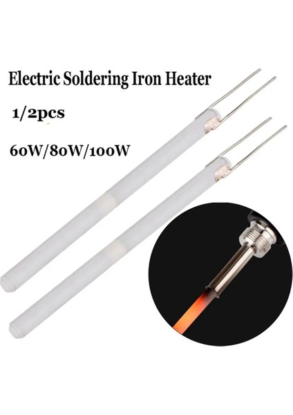 2 ADET-60W Kısa Tel Tarzı V 80W 60W Seramik Dahili Isıtma Elemanı Ayarlanabilir Sıcaklık Elektrikli Havya Isıtıcı S Lehim Için (Yurt Dışından) indirimleri