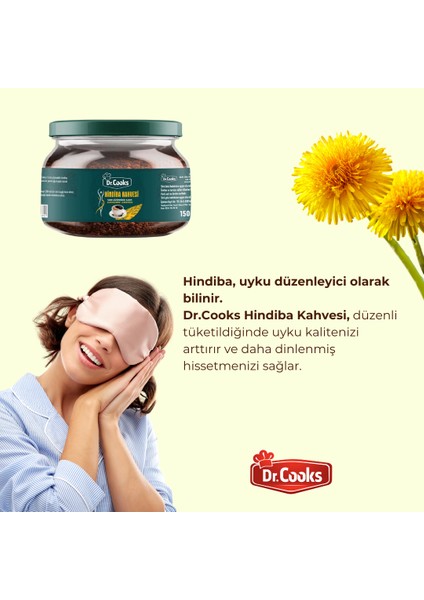 Dr. Cooks Dr.cooks 3'lü Set Hindiba Kahvesi Detox Diyet Türk Kahvesi 3 Aylık (180 Kullanım) Net 450 gr