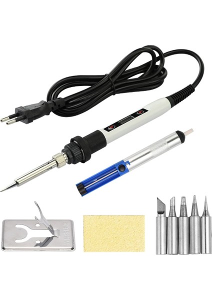 Set-6 Stili 110V Abd Fişi 80W LCD Dijital Termostat Elektrikli Havya Kaynak Onarım Elektrikli Alet Elektrikli Havya Kulaklık Seti (Yurt Dışından) fiyatları