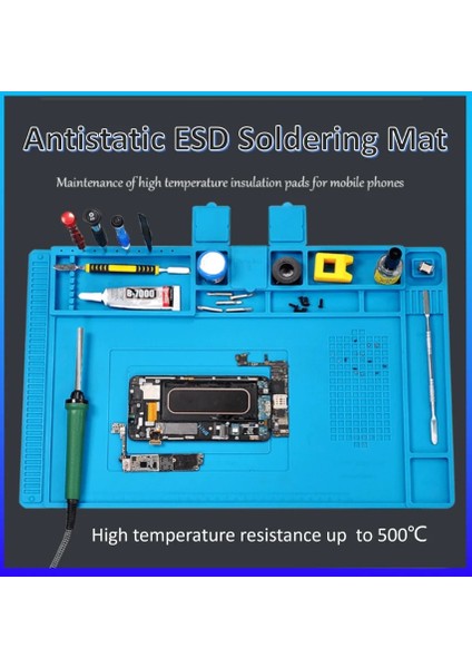 TE609 Stili Mekanık Yalıtım Silikon Tamir Mat Yüksek Isı Direnci Çalışma Pedi Telefon Pcb Için Bga Esd Lehim Kaynak Tamir Mat (Yurt Dışından) fiyatları
