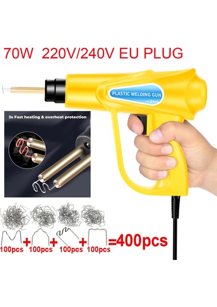 Tip2 Tarzı 220V Plastik Kaynakçı Tabancası Sıcak Zımba Kaynak Makinesi Havya Plastik Zımba Pvc Tamir Makinesi Araba Tampon Tamir Araçları (Yurt Dışından)