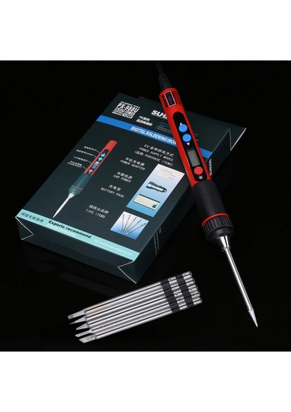 800-2.4D Stili LCD Dijital Ayarlanabilir Sıcaklık USB Havya 5 V 10 W Taşınabilir Kurşunsuz Çanta Kaynak Rework Araçları (Yurt Dışından) fiyatları