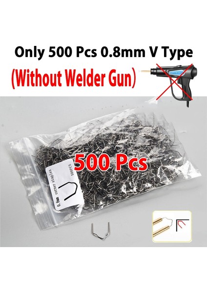Yalnızca 500X0,8 mm V Stili Sıcak Plastik Kaynakçı 70 W Isı Tabancası Sıcak Zımba Plastik Kaynak Makinesi Tampon Havya Zımba Tampon Tamir Araba Araçları Kiti (Yurt Dışından)