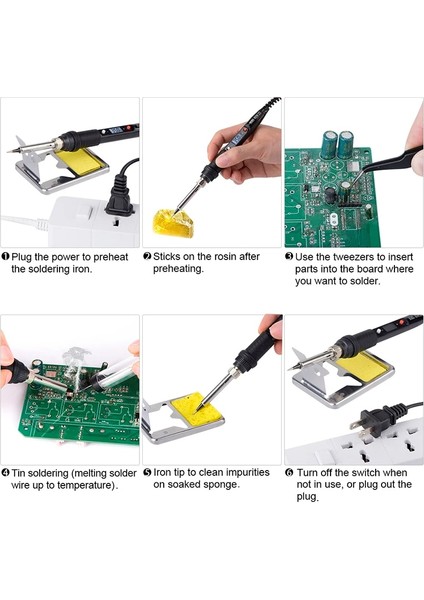 No.2 Tarzı 110V 80W Elektrikli Havya Kiti 80 W 220 V LCD Sıcaklık Ayarlanabilir Havya Kiti Kaynak Aracı Seti Lehimleme Ipuçları Tel (Yurt Dışından) fiyatları