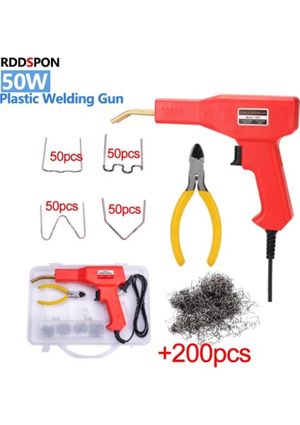 Kırmızı Stil 50W Kullanışlı Plastik Kaynakçı Pvc Plastik Tamir Makinesi Sıcak Zımba Makinesi Araba Tampon Tamir Kullanışlı Plastik Araba Tamir Aracı (Yurt Dışından) fiyatları