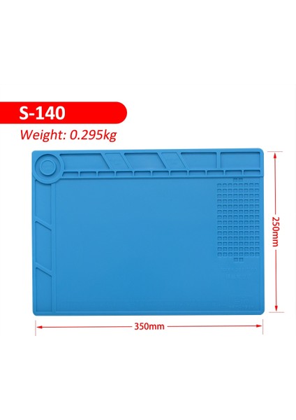 S-140 Tarzı Esd Isı Yalıtımı Çalışma Mat Bga Lehimleme Istasyonu Demir Telefon Bilgisayar Tamir Mat Manyetik Isıya Dayanıklı Yalıtkan Platformu (Yurt Dışından)