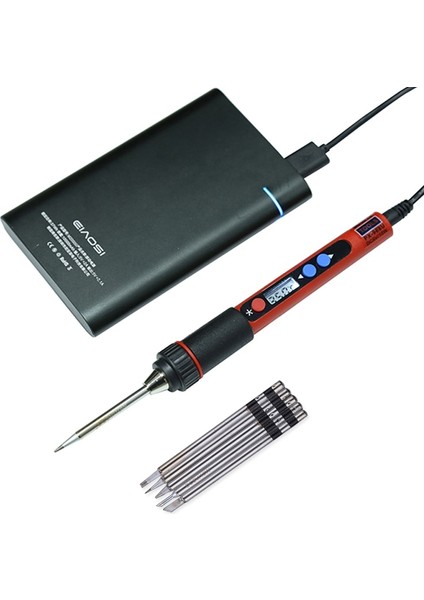800-I Tarzı LCD Dijital Ayarlanabilir Sıcaklık USB Havya 5 V 10 W Taşınabilir Kurşunsuz Çanta Kaynak Rework Araçları (Yurt Dışından) modelleri