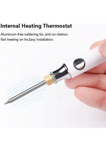 Pil Stiliyle 1 Ipucu 8W 8W USB Havya Seti Ayarlanabilir Sıcaklık Seramik Çekirdek Isıtma Taşınabilir Ev Kaynak Lehim Tamir Araçları (Yurt Dışından) modelleri