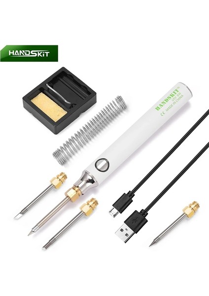 Pil Stiliyle 1 Ipucu 8W 8W USB Havya Seti Ayarlanabilir Sıcaklık Seramik Çekirdek Isıtma Taşınabilir Ev Kaynak Lehim Tamir Araçları (Yurt Dışından) indirimleri