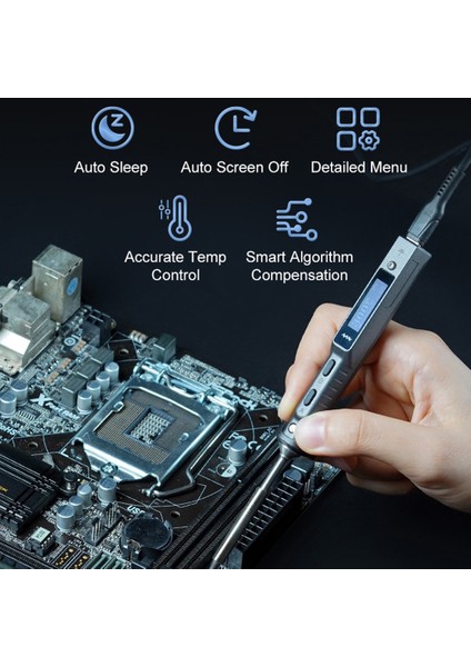 Ts-C4 Lehim Ucu Stili Tmart Elektrikli Havya Yükseltme Mini USB Tip C Havya Ayarlanabilir Dijital Havya Istasyonu TS100 (Yurt Dışından)