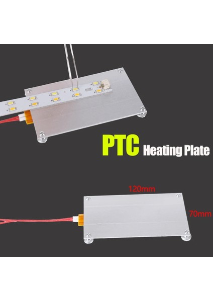600W 120X70 Abd Tarzı 722 Isıtma Lehimleme Dikdörtgen Alüminyum Lehim Sökme Bga LED Lamba Sökme Istasyonu Ptc Bölünmüş Plaka 300W 400W 500W 600W (Yurt Dışından) modelleri