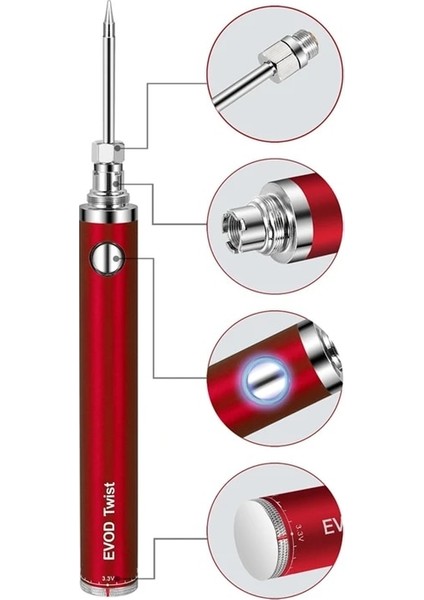 Siyah Stil 5V 15W Akülü Havya Elektrikli USB Şarjlı Havya Seti Seti Lehimleme Kablosuz Şarj Havya (Yurt Dışından) fırsatları