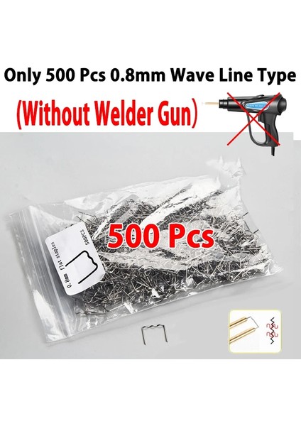 Yalnızca 500X0.8MM Dalga Stili Sıcak Plastik Kaynakçı 70 W Isı Tabancası Sıcak Zımba Plastik Kaynak Makinesi Tampon Havya Zımba Tampon Tamir Araba Araçları Kiti (Yurt Dışından)