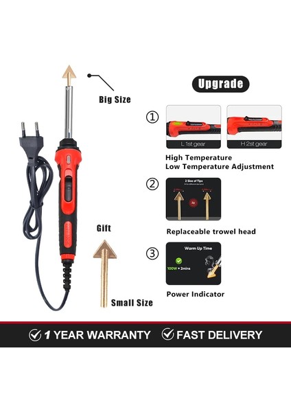 50W Temel Tarz 220V Ab Fişi Araba Tampon Tamir Elektrikli Havya Termal Zımba Deri Ütü Aracı Pürüzsüzleştirme Aracı Pp Tutkal Çubuğu Plastik Tamir (Yurt Dışından) indirimleri