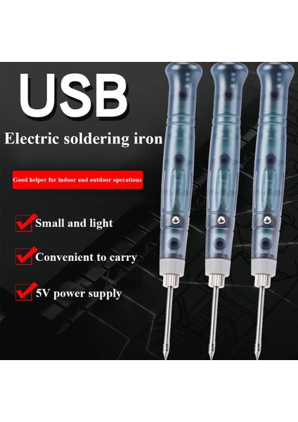 5V Tarzı 5V USB Havya Profesyonel Elektrikli Isıtma Araçları Gösterge Işığı Kolu Kaynak Tabancası Bga Tamir ile Rework (Yurt Dışından) indirimleri