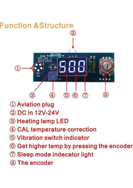 Yeşil Ekran Kiti Stili Elektrik Ünitesi Dijital Havya Istasyonu Sıcaklık Kontrol Kitleri Hakko T12 Kolu Dıy Kitleri W LED Titreşim Anahtarı (Yurt Dışından)