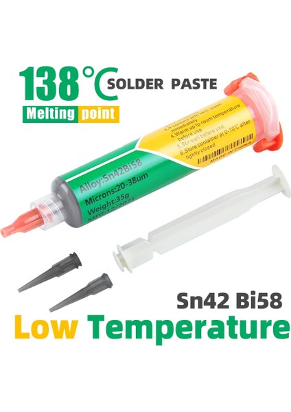 SN96.5AG3.0CU0.5 35G Stili Iğne Tüplü Tip Kurşunsuz Şırınga Düşük Orta Yüksek Sıcaklık Lehim Pastası Yama Onarımı Lehimleme LED Smd Kaynak Macunu (Yurt Dışından) modelleri