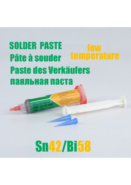 SN96.5AG3.0CU0.5 35G Stili Iğne Tüplü Tip Kurşunsuz Şırınga Düşük Orta Yüksek Sıcaklık Lehim Pastası Yama Onarımı Lehimleme LED Smd Kaynak Macunu (Yurt Dışından) indirimleri