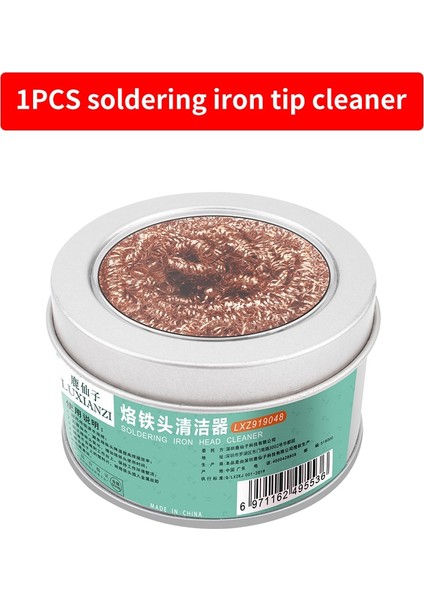 Kutu Tarzı ile Luxıanzı Kaynak Lehimleme Havya Ucu Temizleyici Kutu ile Temizleme Çelik Tel Sünger Topları Kaynak Araçları Için (Yurt Dışından)