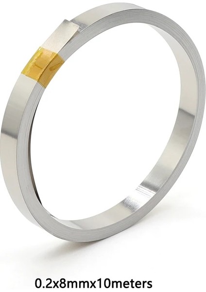 0,2X8MM x 10M Stili Li-Ion Pil Nikel Sac Plaka Nikel Kaplama Şerit Konektörü Çelik Kemer Nokta Kaynak Makinesi Pil Kaynakçı (Yurt Dışından)