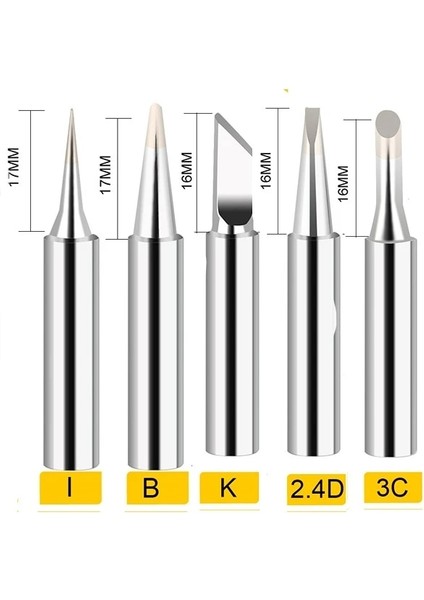 Mingjin Shop 1 1 Adet 900M-I Tarzı Üre Bakır Havya Ucu I+B+K+2.4d+3c Lehimleme Istasyonu Havya Kaynak Ucu Kafa Üst Sting Bga Kurşunsuz Araçlar (Yurt Dışından)