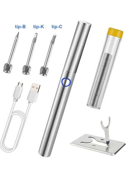 Ipucu B-C-K Kitleri Stili USB Taşınabilir Havya Kiti 5 V 8 W Elektrikli Kaynak Araçları ile LED Gösterge Işığı Kapaklı Hızlı Şarj Kaynak Araçları (Yurt Dışından)