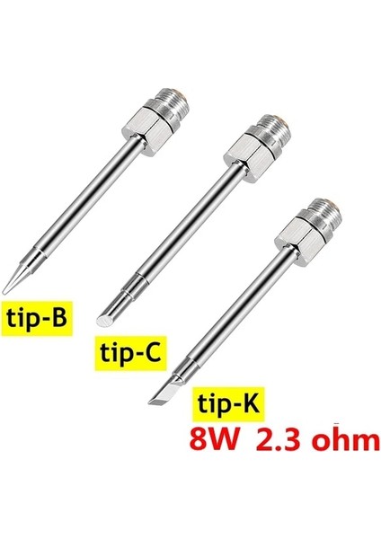 8W-B-C-K 2,3 Ohm.stil Terface Mini Taşınabilir USB Havya Ucu 5V Pil Havya Ucu Kaynak Rework Aksesuarları (Yurt Dışından)