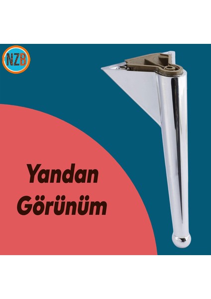 Mobilya Kanepe Sehpa Tv Ünitesi Çekyat Koltuk Ayağı 20 cm Krom Baza Ayak modelleri