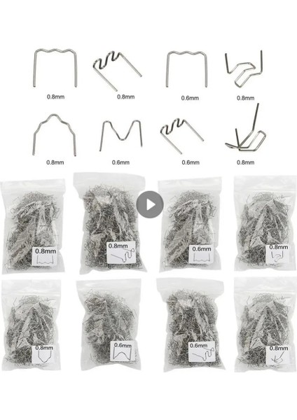 100PCS 02 Tarzı Lastic Kaynakçı Tabancası Sıcak Zımba Kaynak Makinesi Havya Plastik Zımba Tamir Makinesi Araba Tampon Tamir Aracı (Yurt Dışından)