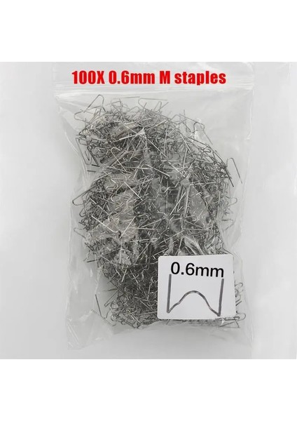 0,6 mm M Stili 100 Adet Kaynak Tabancası Çivi Karbon Çelik Tel Sıcak Zımba Zımba Sıcak Kaynak Makinesi Kaynak Tampon Araba Tamir Plastik Tamir (Yurt Dışından)