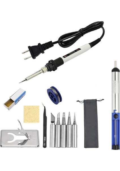 Paket Seti 7 Stili 60W Ev Sıcaklığı Ayarlanabilir Ab Elektrikli Havya 220V Kaynak Onarım Elektrik Devre Seti Abd 110V Lehim Tabancası (Yurt Dışından)