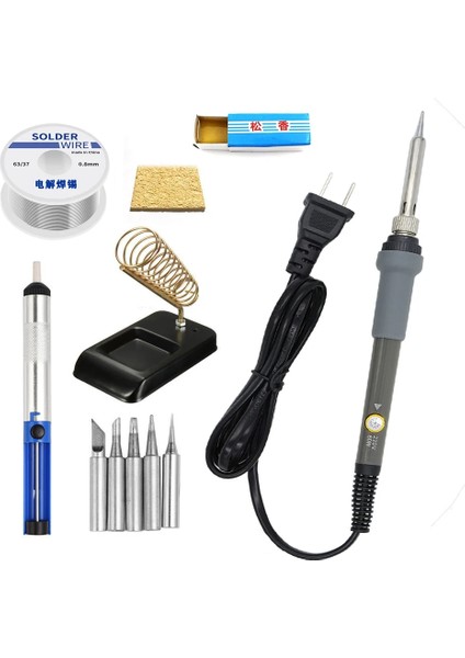 Paket Seti 7 Stili 60W Ev Sıcaklığı Ayarlanabilir Ab Elektrikli Havya 220V Kaynak Onarım Elektrik Devre Seti Abd 110V Lehim Tabancası (Yurt Dışından)