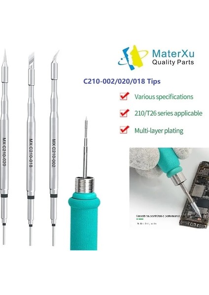 T12 Sap Stili 1 Parça Aıxun Mx Havya Kolu Tolder Istasyonu Isıtma Elemanı Parçaları T3B T3A K Kafa Jcıd Jbc Dıy Kiti (Yurt Dışından)