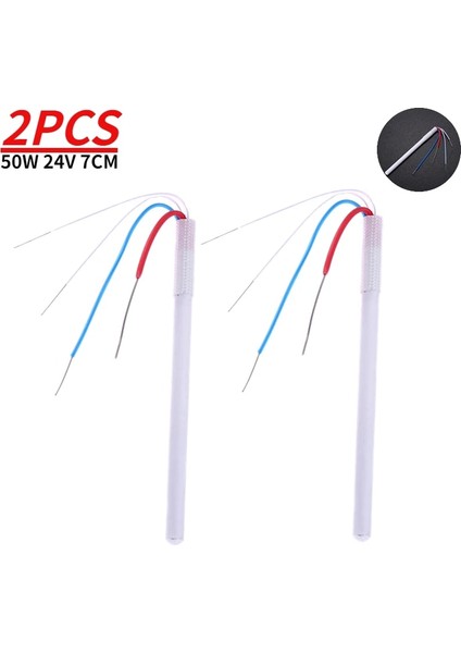 2pcs Demir Isıtıcı Tarzı 50 W 24 V Isıtma Elemanı Eskitme Demir Seramik Isıtıcı Çekirdek 4 Telli Adaptör Havya Istasyonu Hakko Kaynaklar Için B (Yurt Dışından)