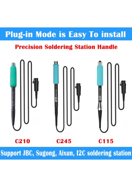 Mingjin Shop 1 I2C C245 030 Stili AIXUNI2CJBCXSOLDERINGJABE Ud Lehimleme Istasyonu Kolu ile Uyumlu Ioldering Demir Ipuçları Kartuşları (Yurt Dışından)