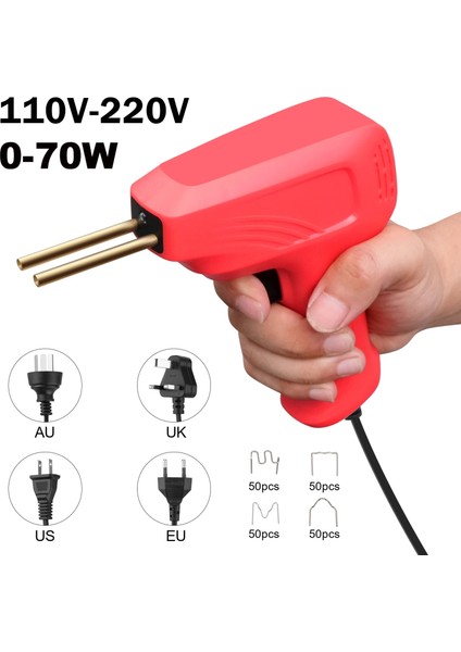 Yalnızca Siyah Ana Bilgisayar Stili Ab Fişi 70W Sıcak Zımba Plastik Kaynakçı Makinesi Araba Aracı Pvc Kaynak Tabancası Havya Plastik Otomatik Tampon Tamir Kiti Için Atölye (Yurt Dışından)