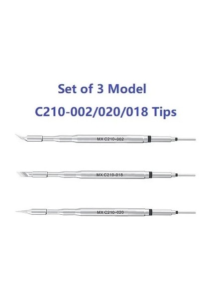 3'lü Set Model Stili Mx C Havya Ipuçları Kafa Kurşunsuz Eğrisi Keskin Bıçak Jbc Orijinal T210 Sugon T36 Kaynak Seti Diy Kitleri (Yurt Dışından)