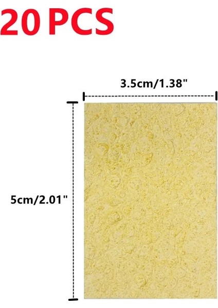 20 Adet Sünger Stili Adet Temizleme Süngeri Lehim Demir Ucu Temizleme Memesi Ucu Bakır Tel Temizleyici Top Temizleme Havyaları ve Ucu (Yurt Dışından)