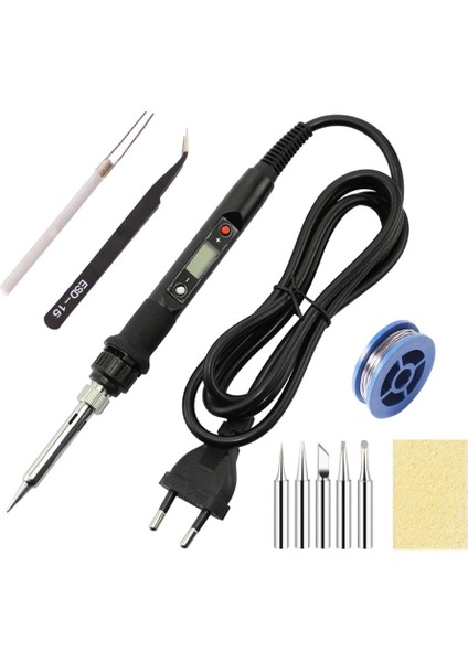 Set-7 Stili 110V Abd Fişi 80W Elektrikli Havya Seti Seti Dijital Sıcaklık Ayarlanabilir Kaynak Aracı Lehim Teneke Demir Ipuçları ile Tamir Araçları (Yurt Dışından) indirimleri