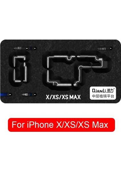 x Xs Xs Maksimum Stil Qianli Orta Katman Kurulu Bga Reballing Stencil Bitki Kalay Platformu iPhone x Xs Pro 13PRO Max Mantık Kurulu Rework Aracı (Yurt Dışından)
