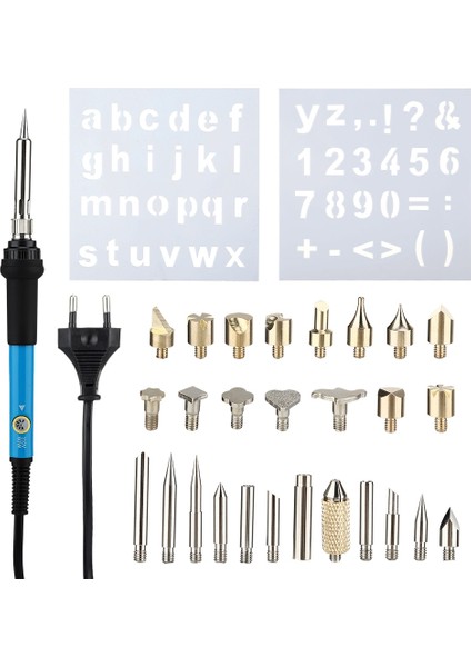 K Yalnızca Nozullar Stili 60W 60W Gravür Kalem Elektrikli Havya Ahşap Yakma Kiti Saygısız Kelime Kabartma Pyrography Aracı Zanaat Seti (Yurt Dışından) fırsatları
