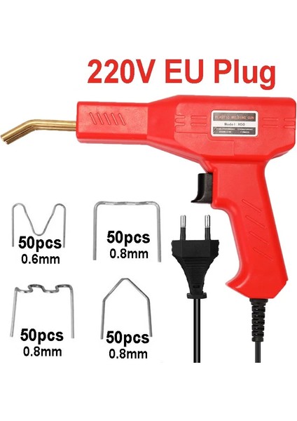 Eu Plug 200 Zımba Stili 220V Sıcak Plastik Kaynakçı 70 W Isı Tabancası Sıcak Zımba Plastik Kaynak Makinesi Tampon Havya Zımba Tampon Tamir Araba Araçları Kiti (Yurt Dışından)