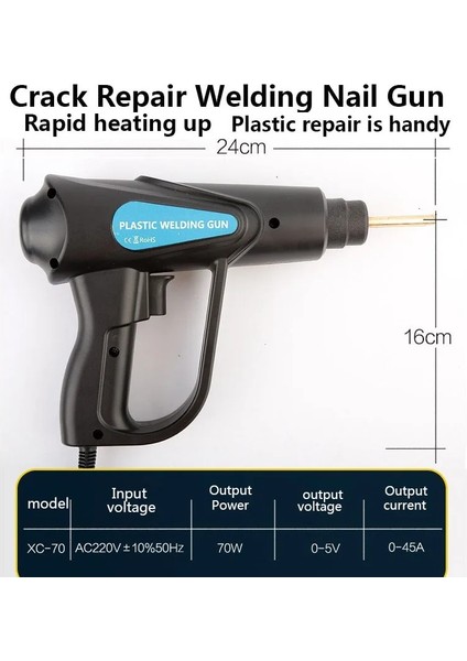 Eu Plug 200 Zımba Stili 220V Sıcak Plastik Kaynakçı 70 W Isı Tabancası Sıcak Zımba Plastik Kaynak Makinesi Tampon Havya Zımba Tampon Tamir Araba Araçları Kiti (Yurt Dışından)