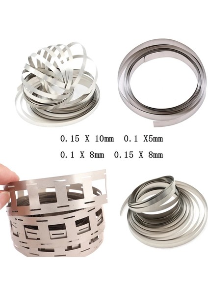 0,15 X10 mm 2m Stili 1 Rulo Li-Ion Pil Nikel Sac Plaka Nikel Kaplama Çelik Kemer Şerit Konektörü Nokta Kaynak Makinesi Pil Kaynakçıları (Yurt Dışından)