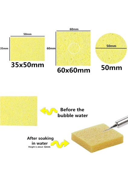 60MMX60MM Stili Isıya Dayanıklı Kalın Havya Temizleme Yedek Yüksek Sıcaklığa Dayanıklı Süngerler Kaynak Aksesuarları Temizleme Pamuğu Clea (Yurt Dışından) modelleri