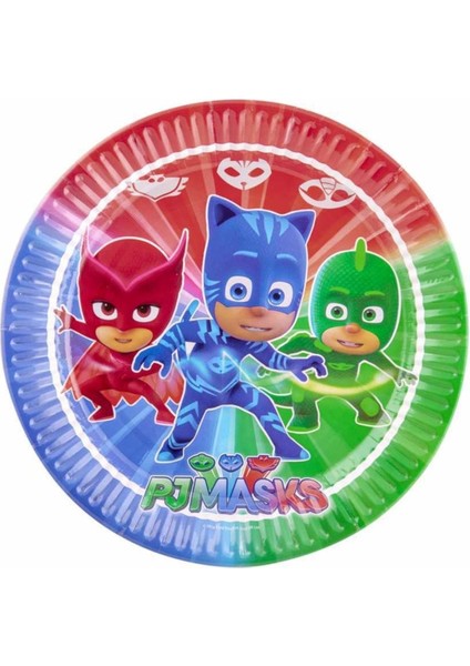 Pj Masks Entertainment Karton Tabak 23 cm 8'li