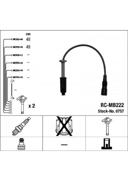 Atesleme Kablosu Seti Mercedes M111 W202 S202 C208 A208 W210 S210 W163 R170 313105