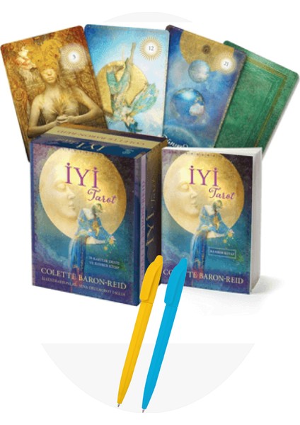 Alfa Kalem + Iyi Tarot - 78 Kartlık Deste ve Rehber Kitap / Colette Baron-Reid - Butik Yayınları
