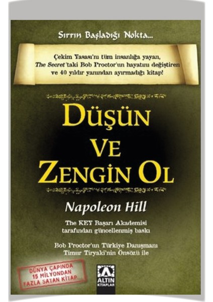 Zenginlik ve Mutluluk Için 7 Strateji Jim Rohn + Başarının Anahtarları + Düşün ve Zengin Ol Napoleon Hill + Alfa Kalem - 3 Kitap Set -