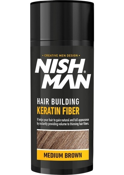Nıshman Saç Dolgunlaştırıcı Keratin Fiber ( Orta Kahve ) Sabitleyici Sprey (Set)